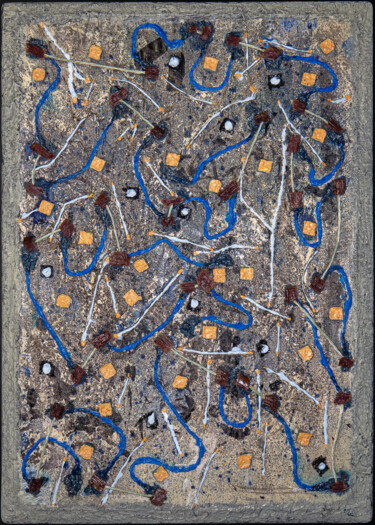 Картина под названием "THE CIRCUIT" - Erkan Cerit, Подлинное произведение искусства, Бумага Установлен на Деревянная панель