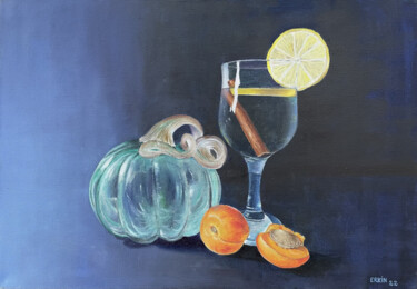 Painting titled "Still Life." by Erkin Yılmaz, Original Artwork, Oil