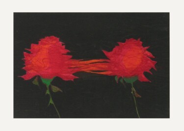 Incisioni, stampe intitolato "L'abbraccio Rosso" da Ermanno Barovero, Opera d'arte originale, Acquaforte