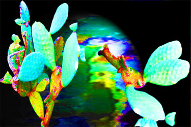Arte digitale intitolato "l'era dei cactus 6" da Ermanno Ricci, Opera d'arte originale, Pittura digitale