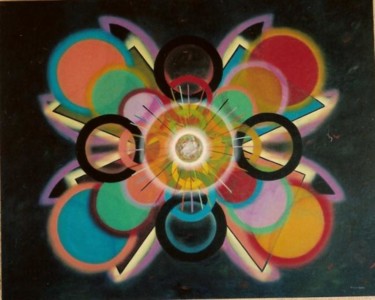 Pintura intitulada "sobreposição de cor…" por Erminio Souza, Obras de arte originais, Óleo