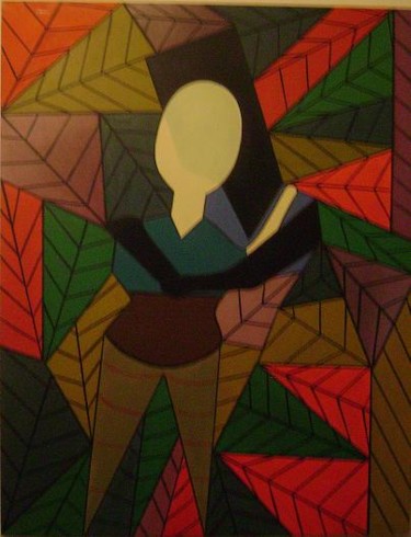 Pintura intitulada "O Casal" por Erminio Souza, Obras de arte originais, Óleo