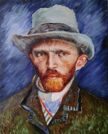 Painting titled "Portrait of Vincent…" by Olesya Ermolaeva, Original Artwork, Oil