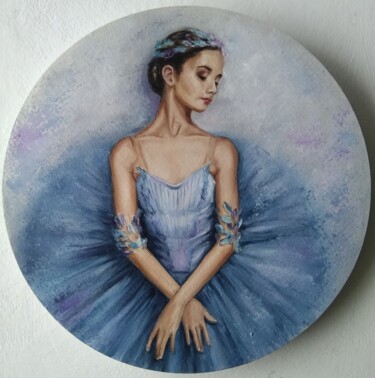 Painting titled "Ballerina portrait" by Olesya Ermolaeva, Original Artwork, Oil