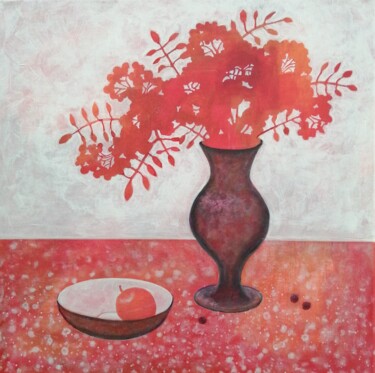 Картина под названием "My dream ist  red" - Svetlana Ermolina, Подлинное произведение искусства, Акрил
