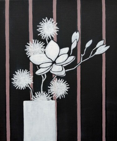 Malerei mit dem Titel "Magnolia" von Svetlana Ermolina, Original-Kunstwerk, Acryl