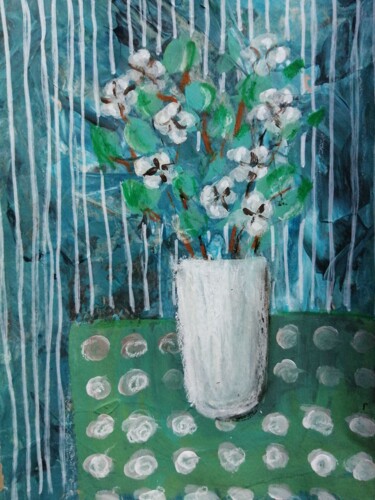 Malerei mit dem Titel "Cotton" von Svetlana Ermolina, Original-Kunstwerk, Acryl