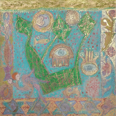 Malerei mit dem Titel "Shin II" von Erna Berger Moise, Original-Kunstwerk, Pastell