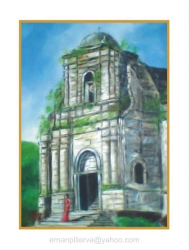 Painting titled "Bato Church" by Ernan Pillerva, Original Artwork