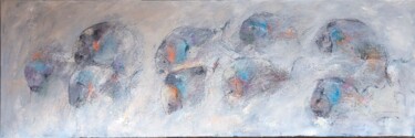 Картина под названием "FISHES I" - Ernesto Larrarte Parrondo, Подлинное произведение искусства, Масло Установлен на Деревянн…