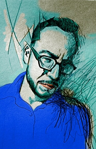 Arts numériques intitulée "Self-Portrait with…" par Ernesto Rivera Novoa, Œuvre d'art originale, Peinture numérique