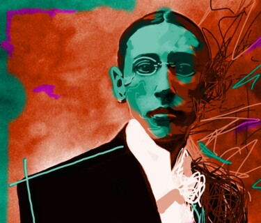 Digital Arts titled "Igor Stravinsky" by Ernesto Rivera Novoa, Original Artwork, Digital Painting