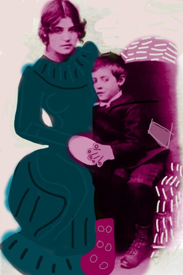 Digital Arts titled "Suzanne and Maurice" by Ernesto Rivera Novoa, Original Artwork, Digital Painting