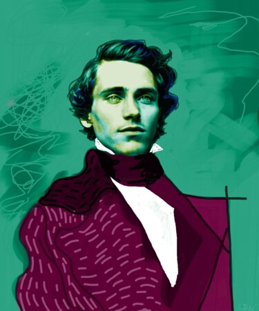 Arte digitale intitolato "Young Man" da Ernesto Rivera Novoa, Opera d'arte originale, Pittura digitale