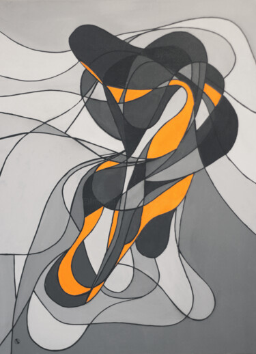 Peinture intitulée "Dynaflow #1" par Ernst Kruijff, Œuvre d'art originale, Acrylique