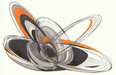 Disegno intitolato "Continuity of space…" da Ernst Kruijff, Opera d'arte originale, Pennarello