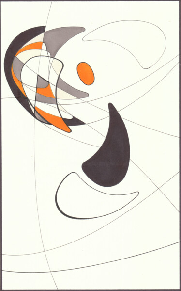 Zeichnungen mit dem Titel "Flux" von Ernst Kruijff, Original-Kunstwerk, Marker