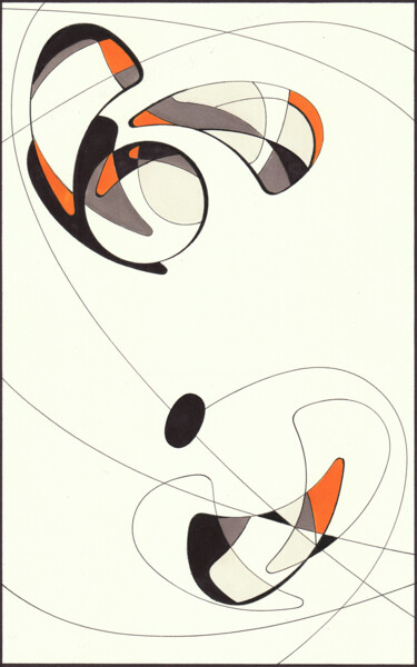 Tekening getiteld "Swing" door Ernst Kruijff, Origineel Kunstwerk, Marker