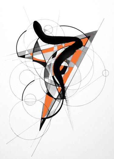Disegno intitolato "Frequencies_213" da Ernst Kruijff, Opera d'arte originale, Inchiostro