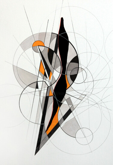 Drawing titled "Shades_213" by Ernst Kruijff, Original Artwork, Marker