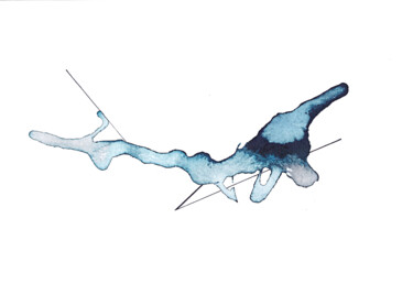 Tekening getiteld "Aqua_211" door Ernst Kruijff, Origineel Kunstwerk, Inkt
