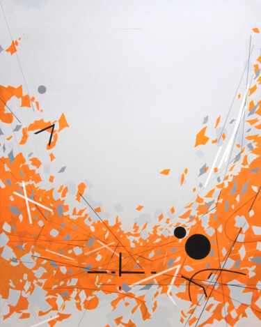 Картина под названием "Papertrail_231" - Ernst Kruijff, Подлинное произведение искусства, Акрил