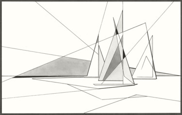 Рисунок под названием "Sails" - Ernst Kruijff, Подлинное произведение искусства, Маркер