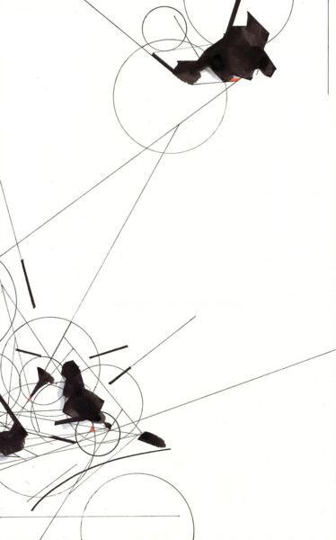 Disegno intitolato "con/struct_231" da Ernst Kruijff, Opera d'arte originale, Pennarello