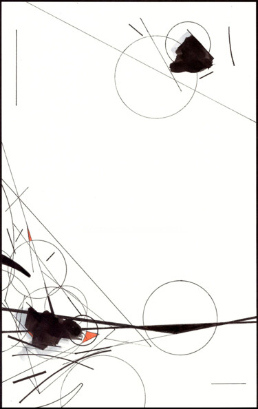 Dibujo titulada "con/struct_232" por Ernst Kruijff, Obra de arte original, Tinta