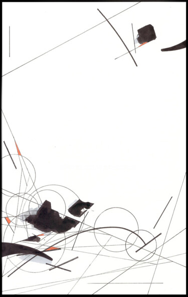 Disegno intitolato "con/struct_233" da Ernst Kruijff, Opera d'arte originale, Inchiostro