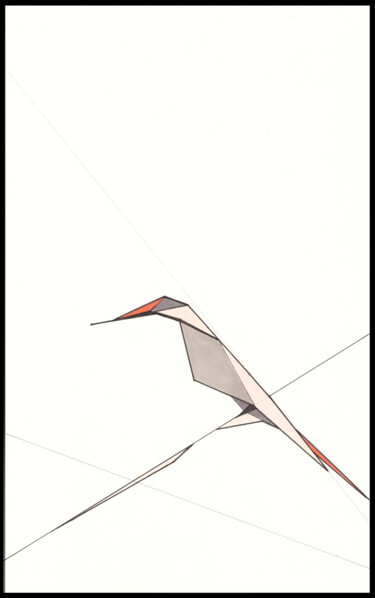 "Tropical bird" başlıklı Resim Ernst Kruijff tarafından, Orijinal sanat, Işaretleyici