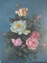Painting titled "Güller, Roses" by Erol Yıldırım, Original Artwork
