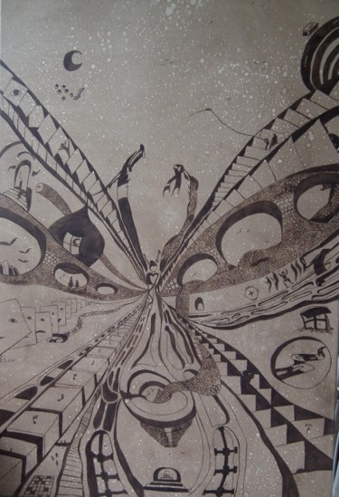 Painting titled "Butterfly" by Erol Yıldırım, Original Artwork, Other