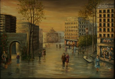 Painting titled "paris" by Erol Yıldırım, Original Artwork, Oil