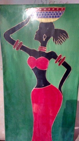 Pintura intitulada "africana" por Eronildes Souza De Oliveira, Obras de arte originais