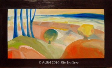 Painting titled "Ete Indien" by Ervalena, Original Artwork, Oil