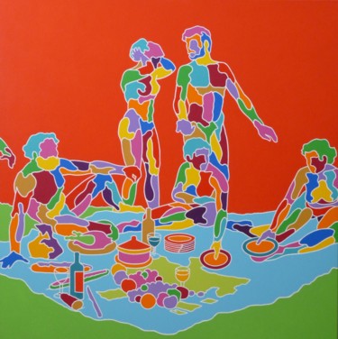 Schilderij getiteld "a-le-dejeuner-sur-l…" door Erwin Esquivel C, Origineel Kunstwerk