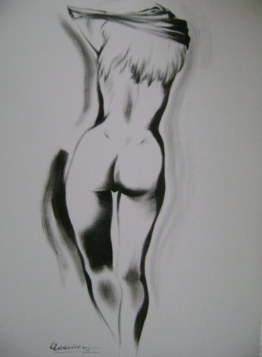 Drawing titled "dorso femenino" by Erwin Esquivel C, Original Artwork