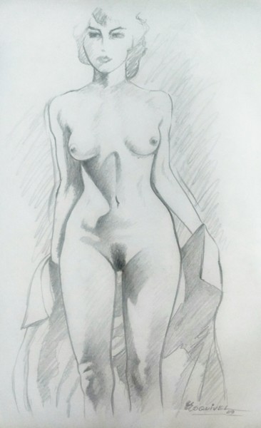 Drawing titled "emmanuele" by Erwin Esquivel C, Original Artwork, Graphite