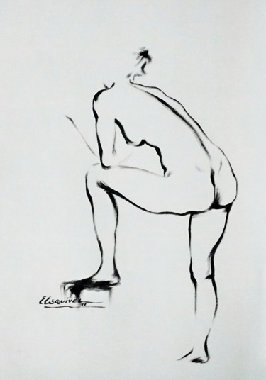 Disegno intitolato "la mirada" da Erwin Esquivel C, Opera d'arte originale, Altro