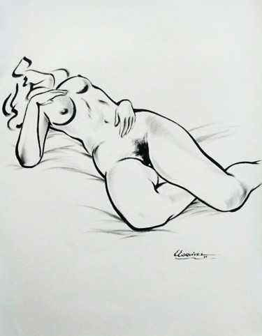 Drawing titled "juana" by Erwin Esquivel C, Original Artwork, Other