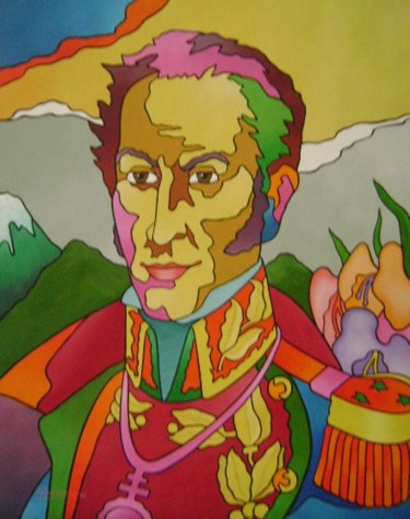 Pintura titulada "simon-bolivar" por Erwin Esquivel C, Obra de arte original, Acrílico