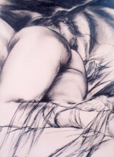 Dibujo titulada "estremos inferiores…" por Erwin Esquivel C, Obra de arte original, Carbón