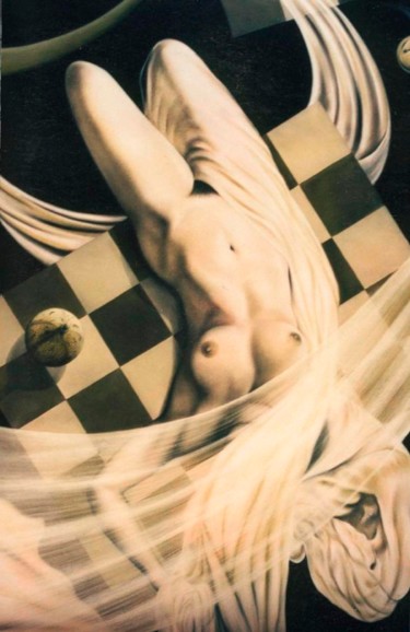 Disegno intitolato "desnudo sideral 8" da Erwin Esquivel C, Opera d'arte originale, Gesso