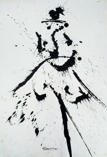 Tekening getiteld "personaje femenino…" door Erwin Esquivel C, Origineel Kunstwerk, Inkt