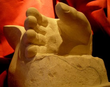 Sculpture intitulée "La poignée de main…" par Erwan Espinasse, Œuvre d'art originale, Pierre