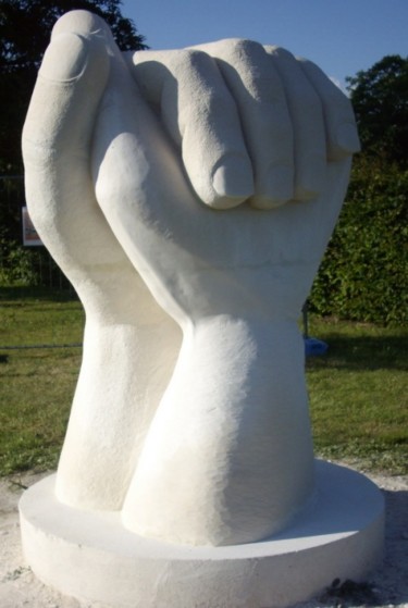Sculpture intitulée "Les Mains" par Erwan Espinasse, Œuvre d'art originale, Pierre