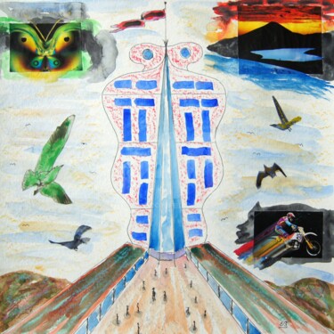Future plan Collages intitulée "Future plan" par Erwin Bruegger, Œuvre d'art originale, Collages