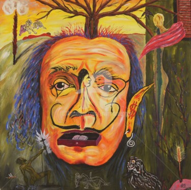 绘画 标题为“El mayor (S.Dalí)” 由Erwin Bruegger, 原创艺术品, 丙烯 安装在木质担架架上