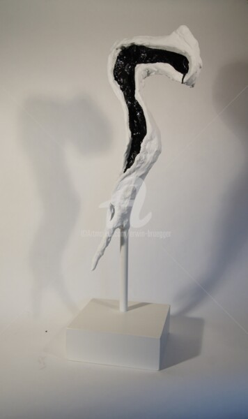 Sculpture titled "Traurig" by Erwin Bruegger, Original Artwork, Plaster